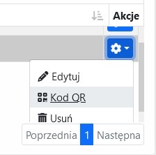 Kod QR pracownika lista