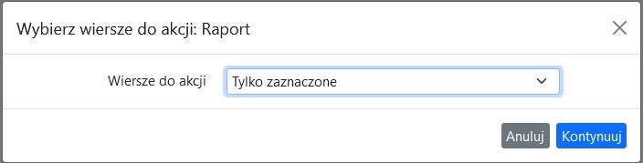Pracownicy do generowania raportu