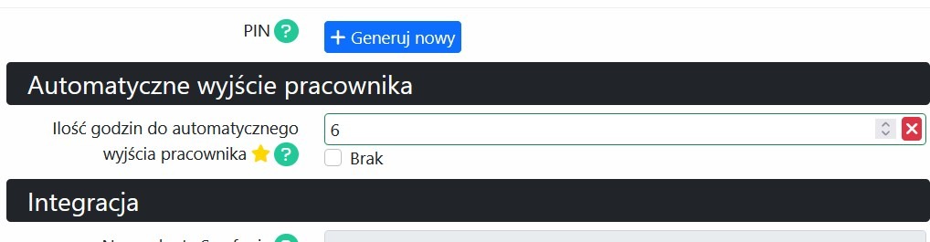 Pracownik wyjście automatyczne